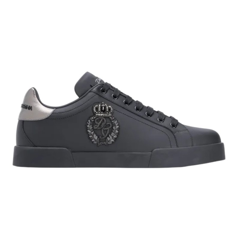 WhatsApp Image 2025-08-20 at 3.25.35 PM (2) Dolce & Gabbana Portofino Crown-Patch Leather Black - Image 1