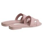 HERMES Box Calfskin Oran Sandals Rose Pale - Image 2