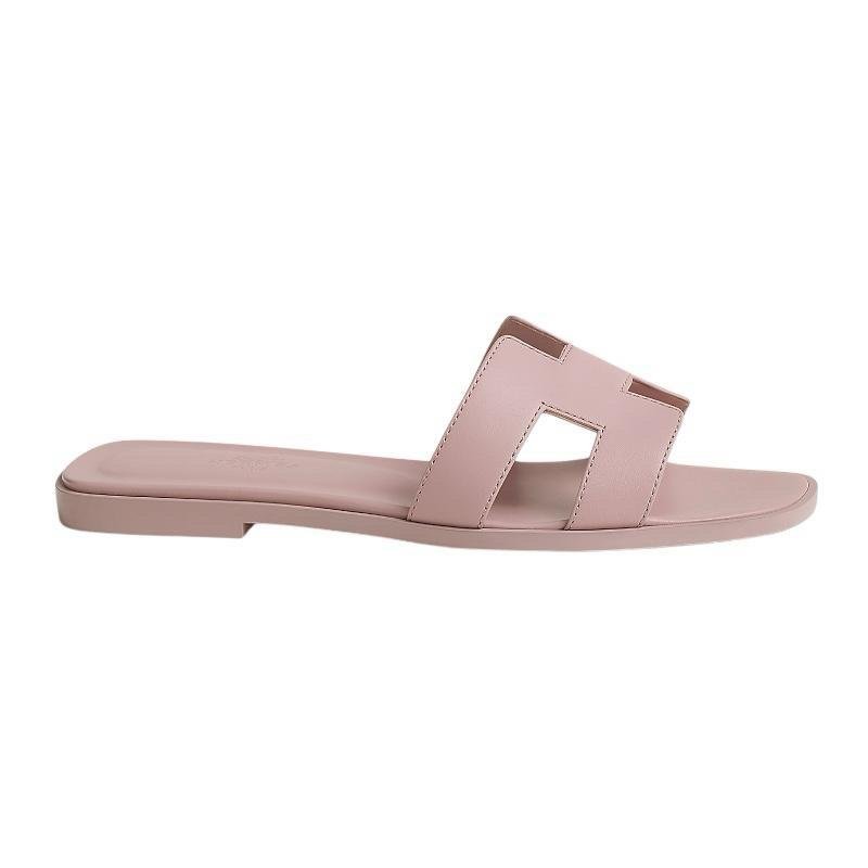 WhatsApp Image 2025-08-22 at 1.32.47 PM (2) HERMES Box Calfskin Oran Sandals Rose Pale - Image 1