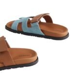 Hermes Chypre Sandal Bicolor/Denim - Image 3