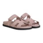 Hermes Chypre Sandal – Pink Suede - Image 2