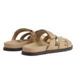 Hermes Chypre Sandal Beige Suede - Image 4