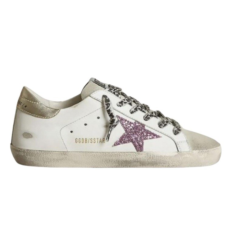 WhatsApp Image 2025-08-22 at 4.53.18 AM Golden Goose Super- (Pink) Star With/ Glitter & Gold Heel Tab - Image 1