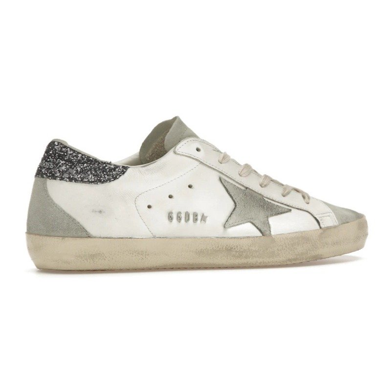 WhatsApp Image 2025-08-22 at 4.53.22 AM (1) Golden Goose Super-Star – White Dark Grey Glitter - Image 1