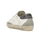 Golden Goose Super-Star – White Dark Grey Glitter - Image 2