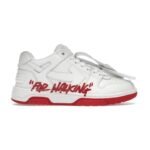 OFF-WHITE Out Of Office “OOO” Low Tops For Walking White White Red SS22