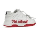 OFF-WHITE Out Of Office “OOO” Low Tops For Walking White White Red SS22 - Image 3