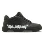 OFF-WHITE Out Of Office OOO For Walking Low Tops – Black White