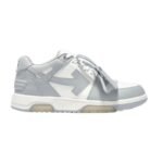OFF-WHITE Out Of Office Calf Leather – White Grey