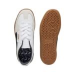 PUMA Palermo Leather Trainers In White & Black - Image 3