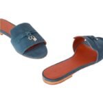 Loropiana Summer Charms Sandal Suede Goatskin Denim - Image 4