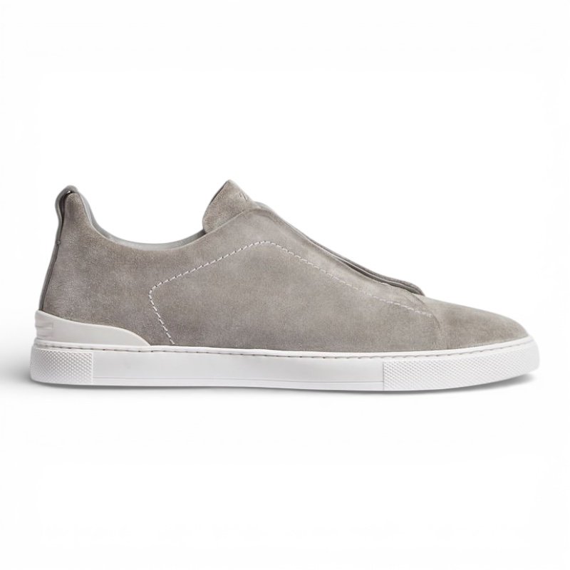 Photoroom_20260101_081508 Zegna Suede Triple Stitch Grey Men’s - Image 1