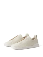 Zegna White Triple Stitch Secondskin Sneakers - Image 5