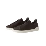 Zegna Brown Triple Stitch Secondskin Sneakers - Image 4