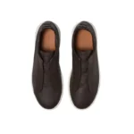 Zegna Brown Triple Stitch Secondskin Sneakers - Image 2