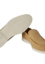 Loro Piana Summer Walk Loafer Suede Light Wood Smoke - Image 2